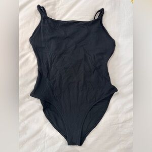 Aerie- Black Cross Back Full Bathing Suit